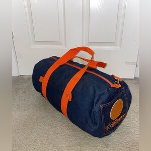 “1982”Blue Jean vintage NWOT Duffel Duffle Bag Men Gym Bag Sports Duffle‌‌